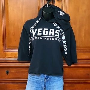 Vegas Golden Knights Hoodie Cropped Short Sleeves
